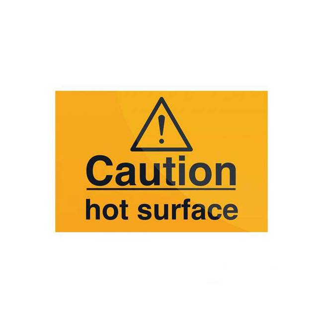hot surface warning sticker