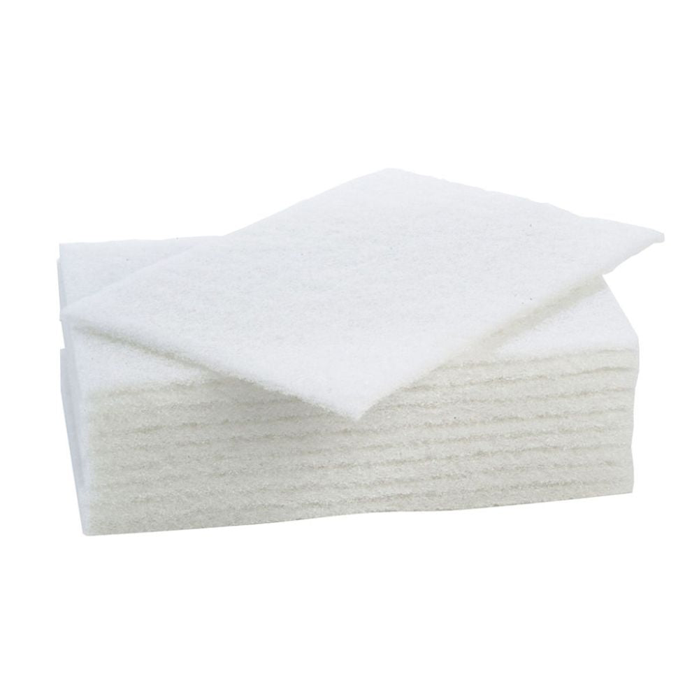 Large White Non-Scratch Scourers - 10 Pack