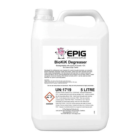 EPIG BioKiK Degreaser for Oven & Dip Tanks 5ltr (<2% caustic)